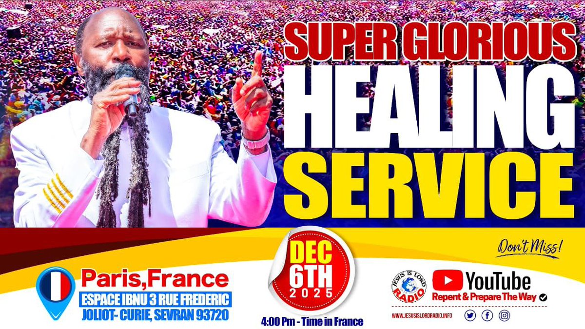 The miracles are a call to repentance, a wake-up call for the church to return to God with all our hearts! 
Acts 3:19 says, "Repent, then, and turn to God, so that your sins may be wiped out, that times of refreshing may come from the Lord. #FranceMegaVisitation