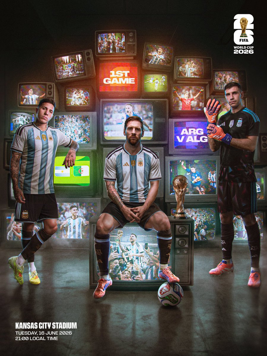 Os campeões estão de volta. 🏆🇦🇷

A defesa do título começa em Kansas City. 🛡️

#CopadoMundoFIFA