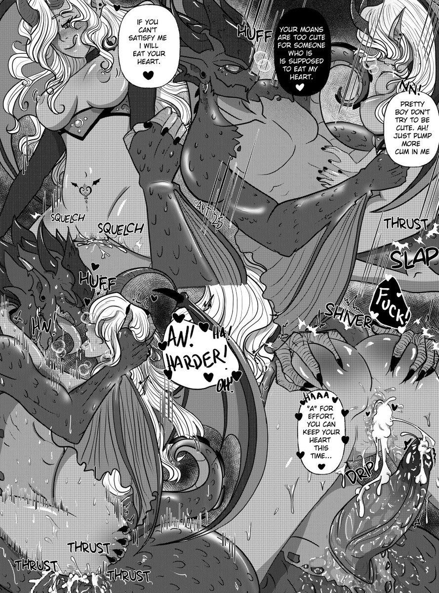 monster fucking with OCs Lorona and Apollo 💖 🐉