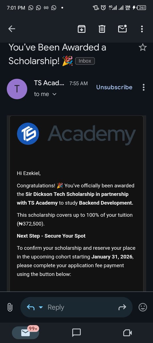 AuthenticTrade_'s tweet image. My goodness!!😭
This is me thanking sir @Wizarab10 for this help he has extended to me. One of my 2025 dream coming to reality finally 😭🙏.
I've been waiting for this day. Although I don't have a laptop yet, I'm optimistic for one soon before I start this program 🙏
Glory to God