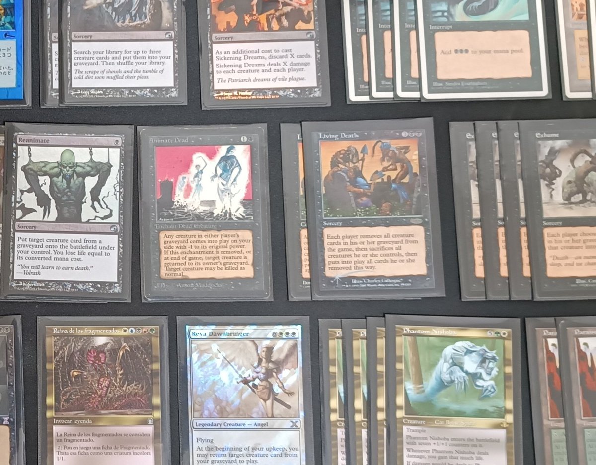Josselete's tweet photo. @VampiricTutor_ @RebellionMTG @focomtg @FinanzasMtg @TCGCheap @CHaPuZaS @diliz13 @stackeados @al_werto @cafegames @CapriMtg @Cyberpunker9 @fineartmtg @MadridPremodern @GarciaYuse @NantukoClub @fischer_scotty No será la mejor, la más cara o la más jugada pero la Living Death es, junto a mi animate dead de beta, la carta a la que Le tengo mas cariño. https://t.co/QLwqR3ZBL0