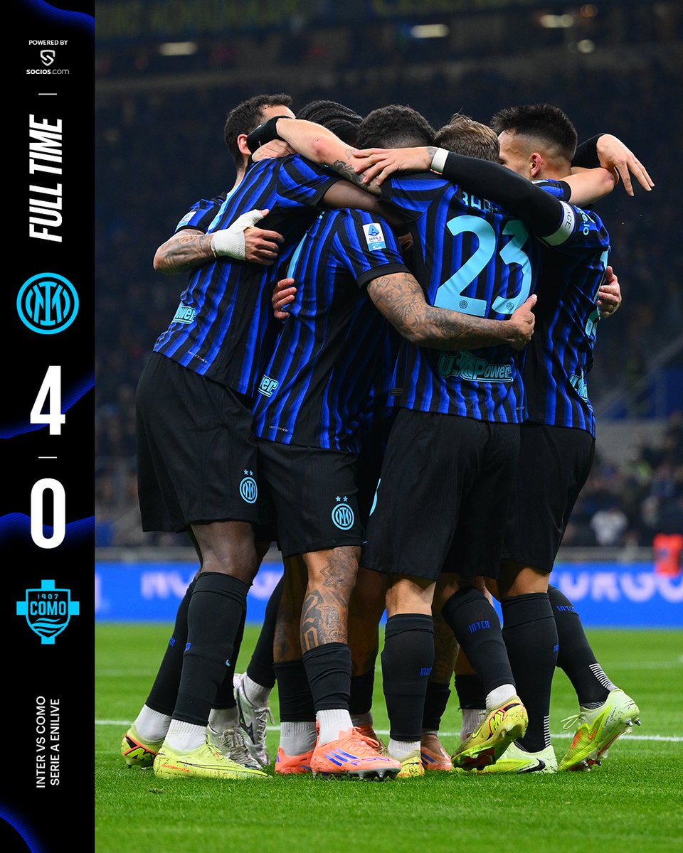 Inter's tweet image. 4️⃣⚽⚽⚽⚽
3️⃣ punti