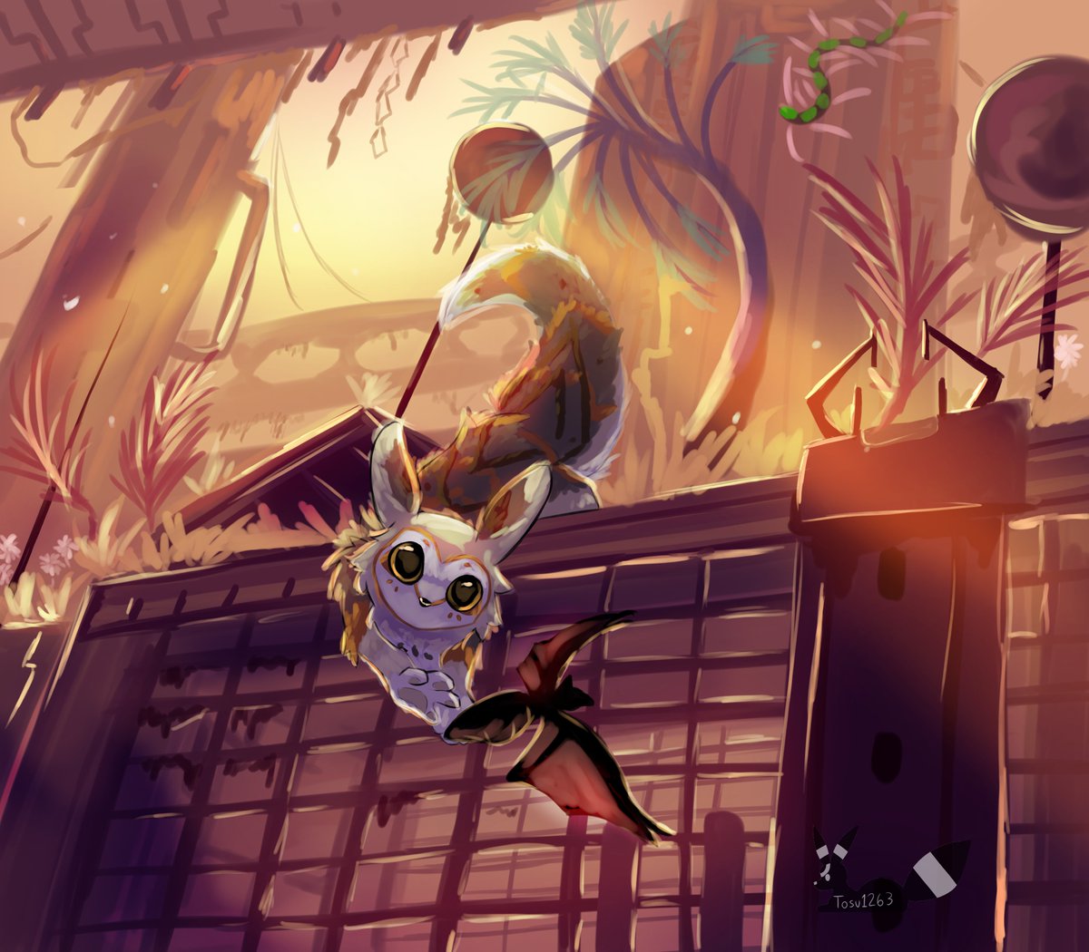 Tosu1263's tweet photo. #rainworld #rainworldart

Next up for the raffle winners we've got @FRANKIE273625 's owl scug!! Really feels nice to make a Rain World piece again :3

(also apologies, initial post broke had to reupload) https://t.co/actfljfFG8