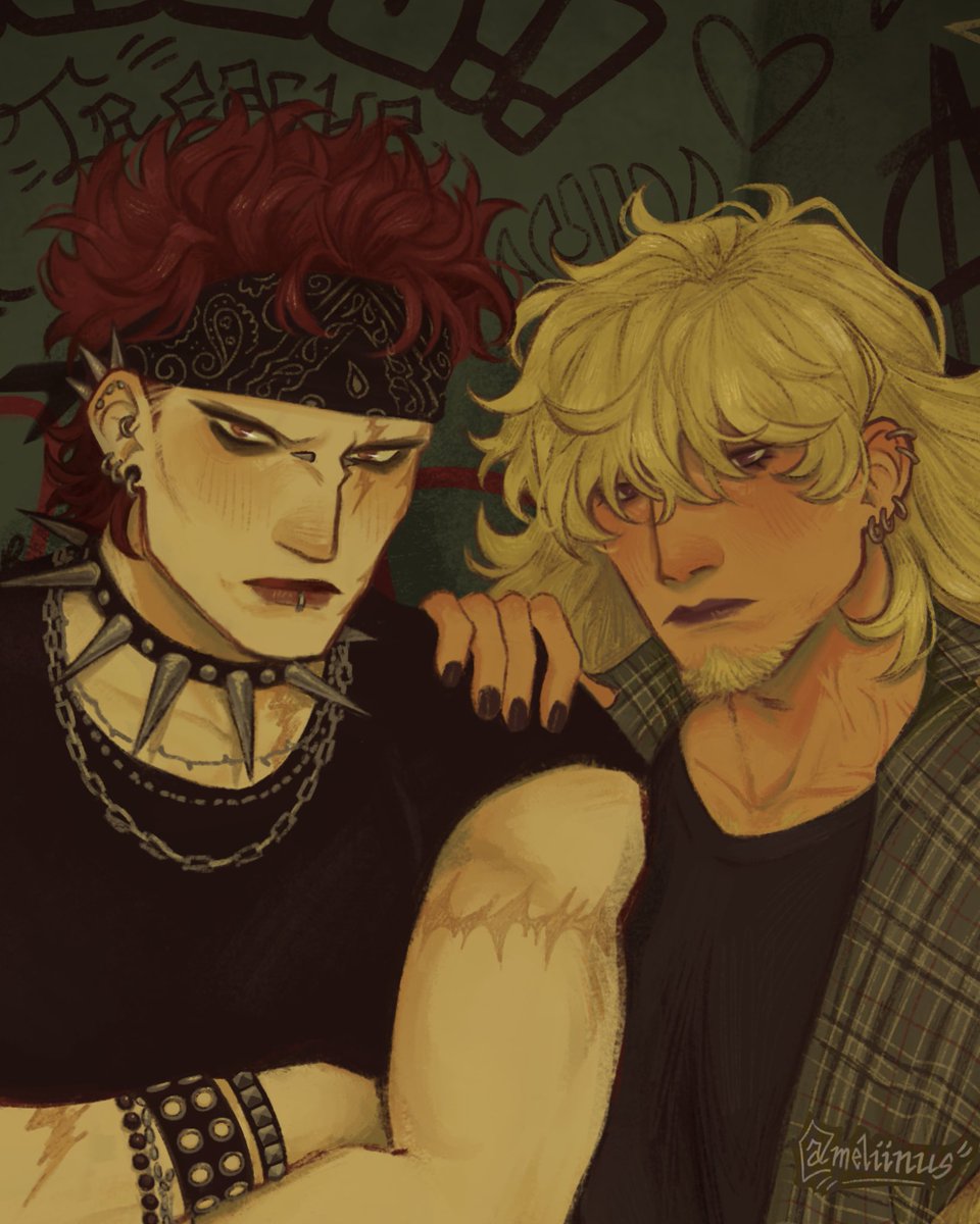 Long time no see 😼 I’m still drawing my goats 🐐 

(I forgot Kidd lost his arm but now I don’t want to erase it)