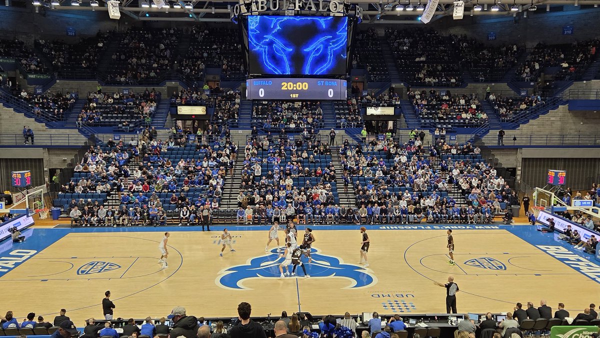 A big crowd is here for the Bulls and Bonnies.