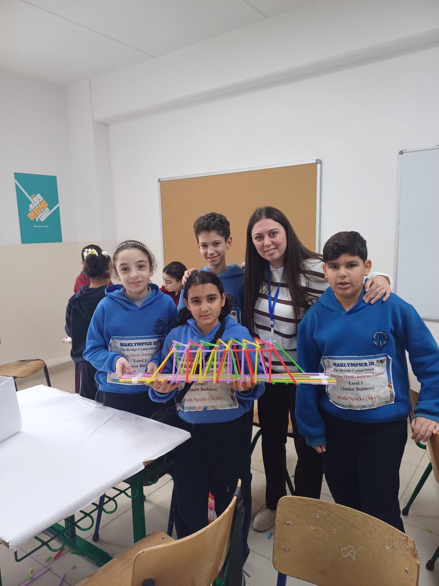 Proud to celebrate my students’ success in winning the bridge competition level-1 3rd place. Their determination and teamwork were truly inspiring. Congratulations! <a href="/FawziehHn/">fawziehhnaini</a> <a href="/MakAishaSchool/">MakAishaSchool</a>