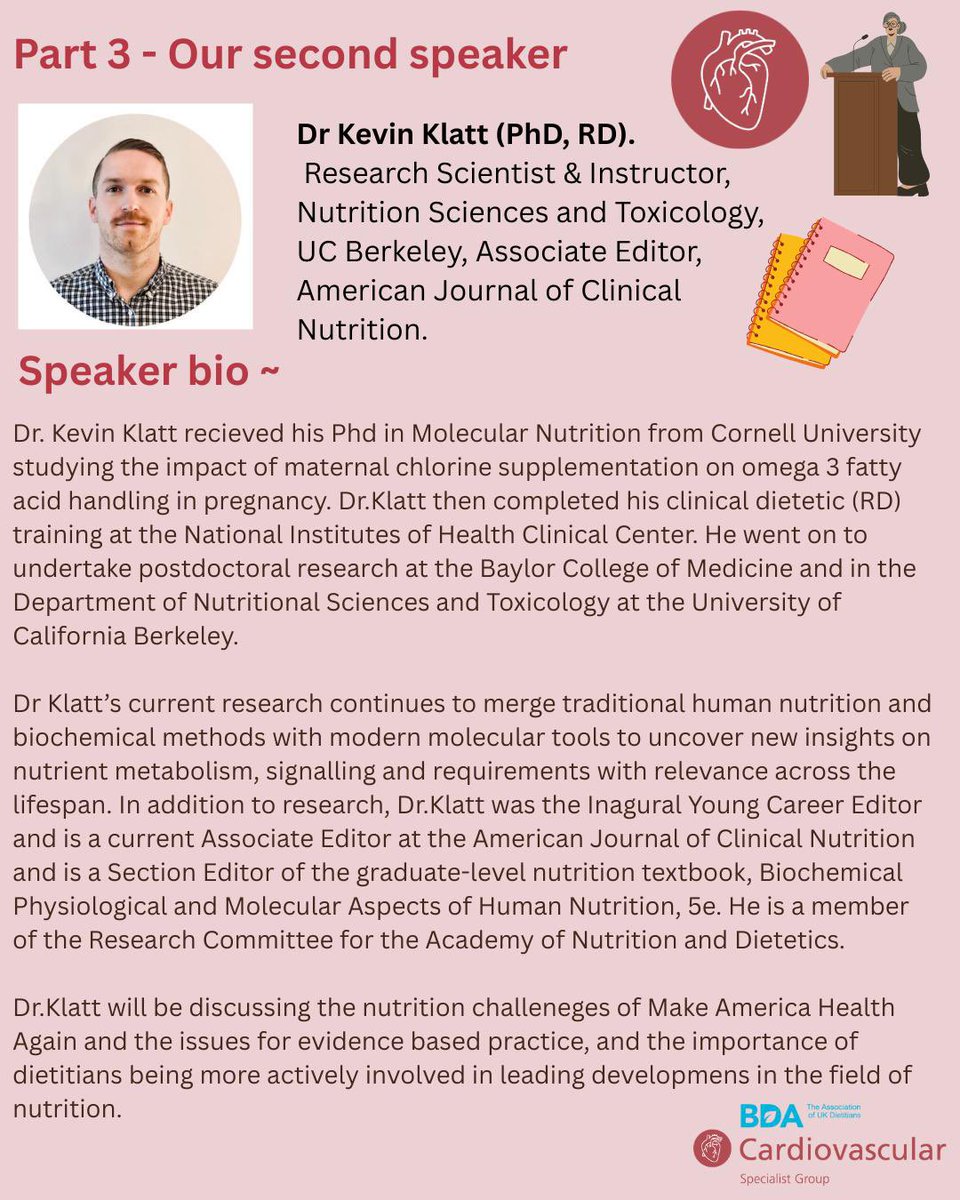 BDA_CVD's tweet photo. We are delighted to have Dr Kevin Klatt @KCKlatt as our second speaker for our event next week.

Details on how to book are below

https://t.co/1UnqOzNtgY…

@BDA_Dietitians @drtom_butler @DSG_BDA @BDA_Obesity @JHND_Official https://t.co/sMC1cAKg10