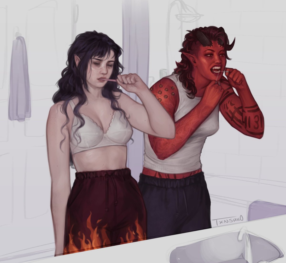 shadowlach morning routine 🪥🫧 #bg3