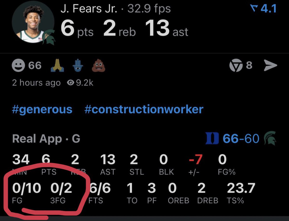 MikeHoopsPage's tweet image. Congrats to you, yes YOU random Twitter user 🫵, for hitting as many field goals today as Jeremy Fears did in 34 minutes. 

As a very unwise man once said, karma is undefeated 😉