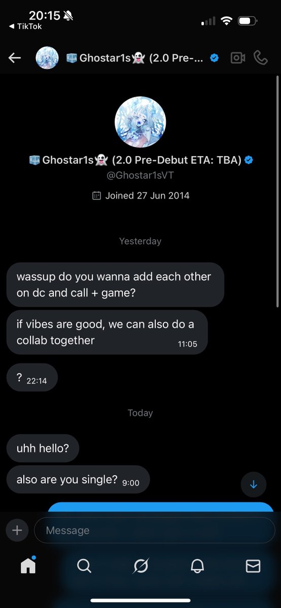 mahou_shoyu's tweet image. Bruh who even is this??? This is NOT how you go about trying to make friends 😭😭 Please be aware of @/Ghostar1sVT ..

After I told them I wasn't single I immediately got blocked from sending any messages...🤔 

Also seems I'm not the first one to experience this with them... Wtf