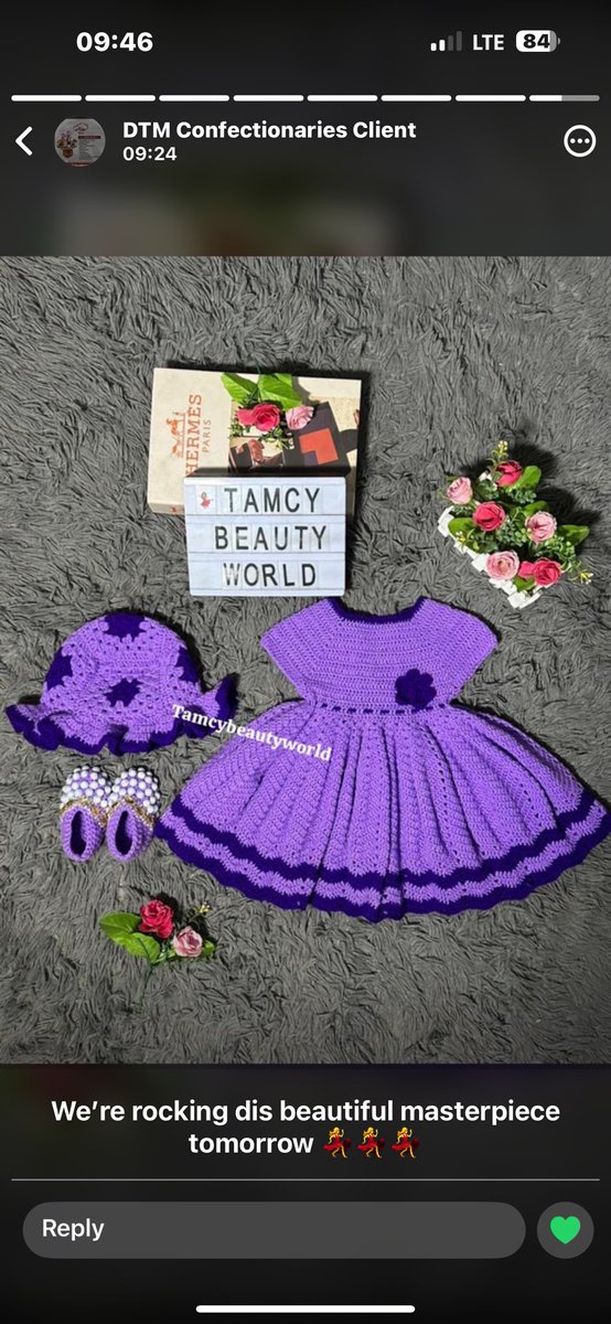 TamcyCrochet's tweet photo. 💜✨ Every stitch made with love!

This beautiful handmade crochet baby dress set (dress, hat &amp; shoes) is perfect for your little princess. Whether it’s for a photoshoot, birthday, christening, or a special outing, this crochet baby outfit brings comfort, elegance, and style. https://t.co/Gs4EtA50OM