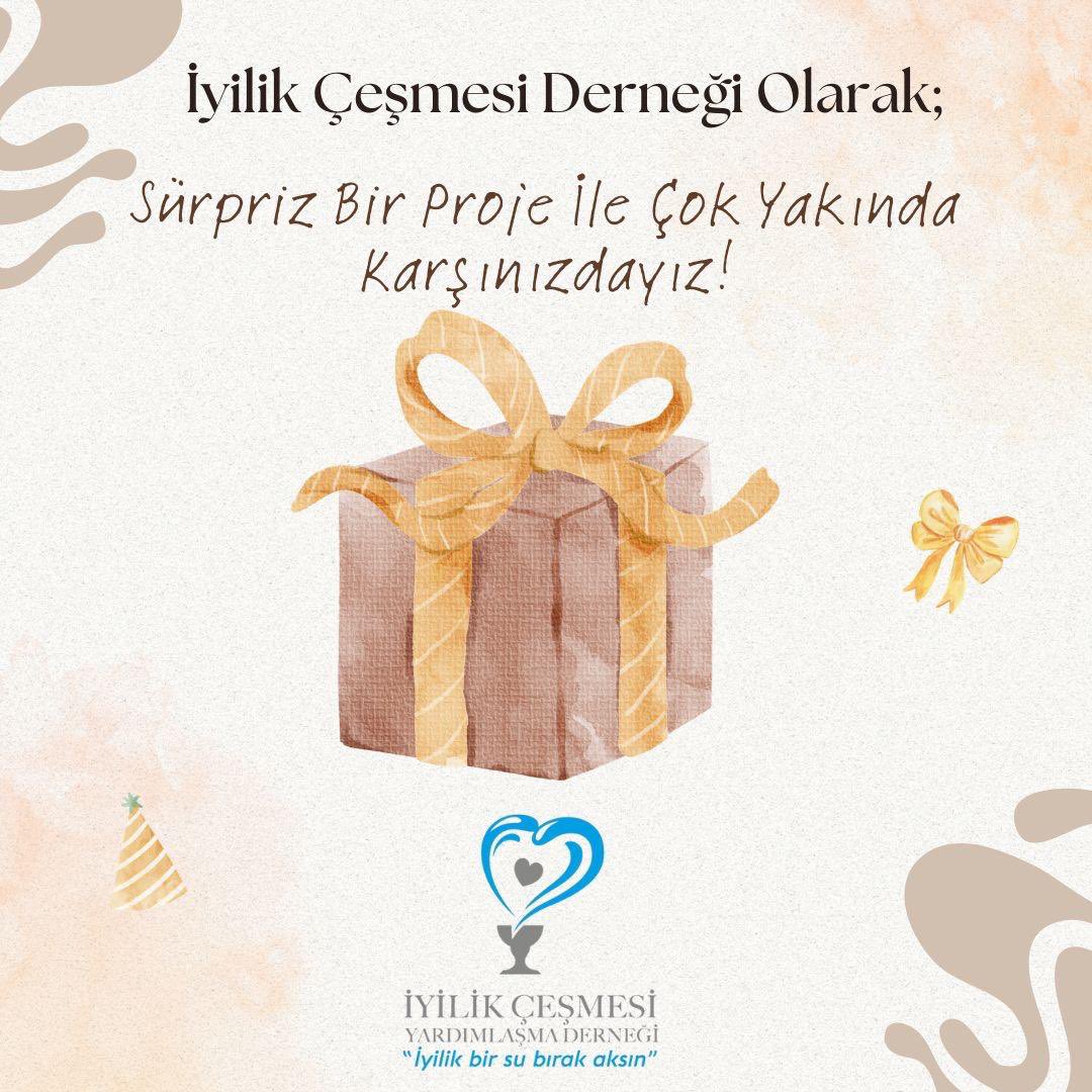 ✨ İyilik Çeşmesi Derneği olarak kalpleri ısıtacak bir sürprizle geliyoruz!
Hazırlıklarımız tamamlanmak üzere… Çok yakında iyiliğin yeni bir yolculuğunda buluşmak üzere!
Takipte kalın, çünkü güzel şeyler kapıda. 🎁💛

#İyilikÇeşmesi #İyilikBirSuBırakAksın #SürprizProje #Yakında