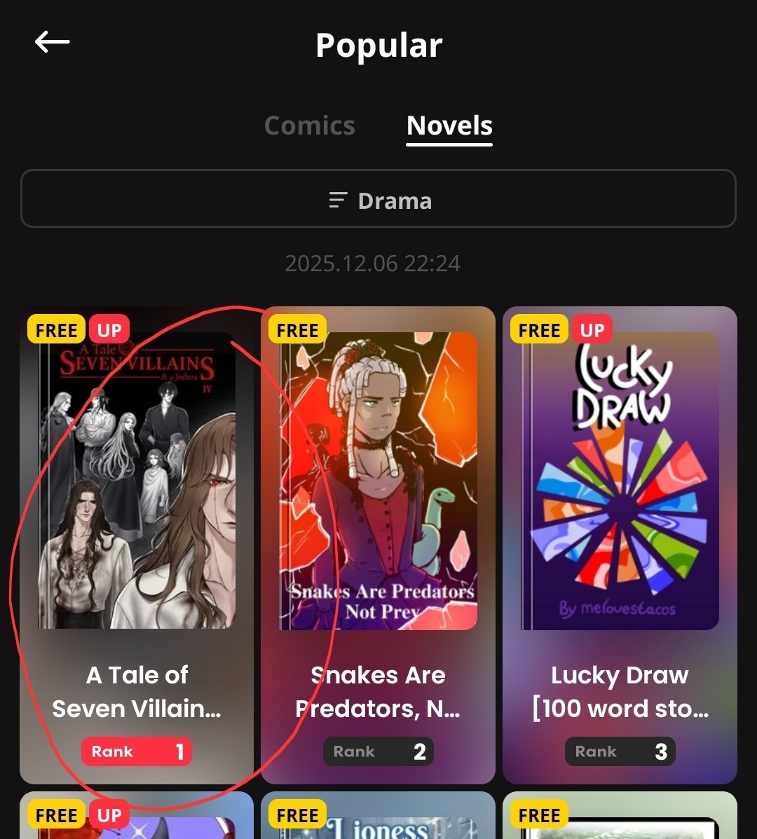 veraroism's tweet image. Because it has its few but genuine readers that I highly respect and value❤️ Thank you, my friends✨️❤️

Check out A Tale of Seven Villains and a Jerboa on Tapas (Book Four) tapas.io/series/A-Tale-…

#novel #drama #fantasy #villains #bromance #adventure #Tapascommunity