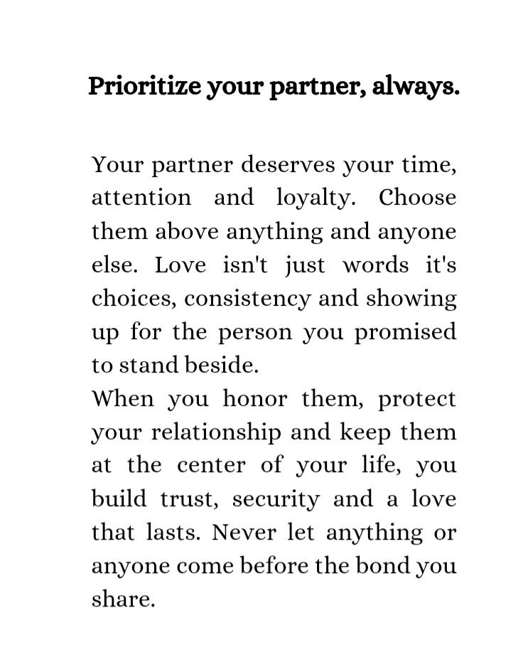 Liminal1988's tweet photo. Prioritize your partner always. https://t.co/iC5XAzeLt4