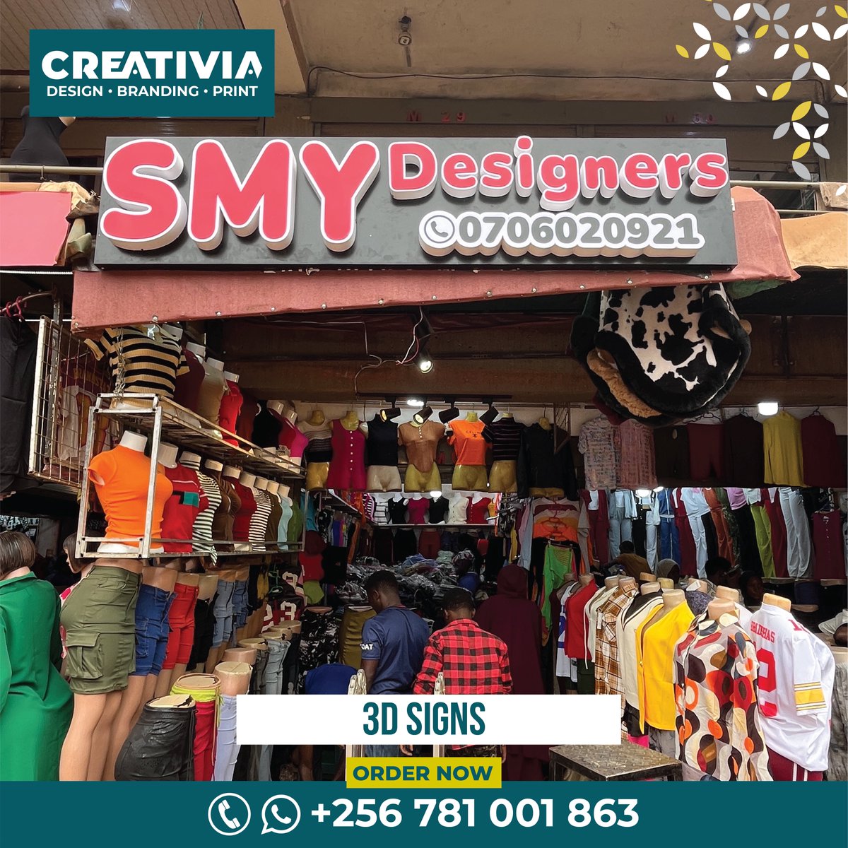 CreativiaD's tweet photo. Shine bright, day or night! 🌟
We design, fabricate &amp; install 3D signs for businesses that want to stand out.

📞 Let’s create your next signage 
Call/Whatsapp/DM 0781001863 
#3dsigns #signage https://t.co/ywyH6OMovR