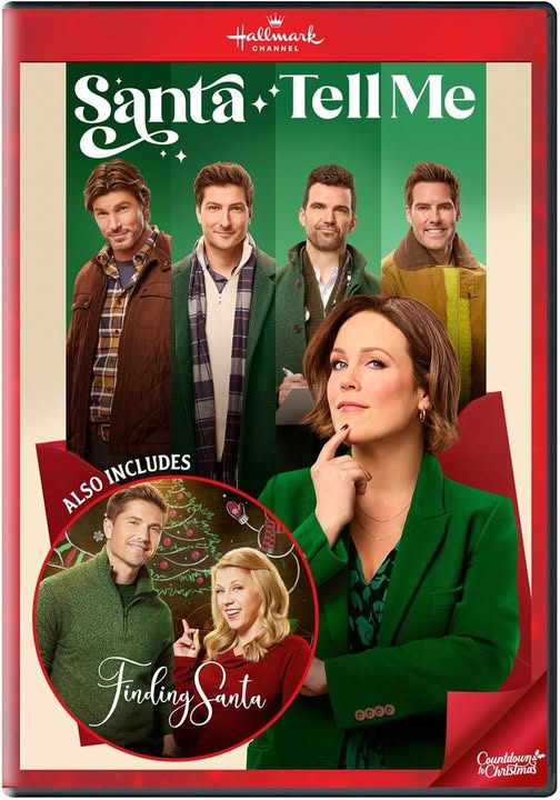 RomComReview1's tweet photo. #SantaTellMe is coming to DVD! Also included is #FindingSanta.
PRE-ORDER ON AMAZON: https://t.co/8TNc1zfZWx
#ErinKrakow #WCTH #Hearties #ChristopherRussell #DanielLissing #BenjaminAyres #JodieSweetin #CountdownToChristmas #HallmarkChristmasMovies https://t.co/bnz1cq9EM7
