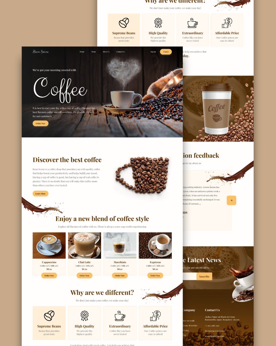 InfivioTech's tweet photo. ☕ Project completed!
A fresh, clean, and beautiful website for a coffee brand is now live 💻✨

#ProjectCompleted #CoffeeWebsite #InfivioTechSolutions https://t.co/0v4uUadfcR