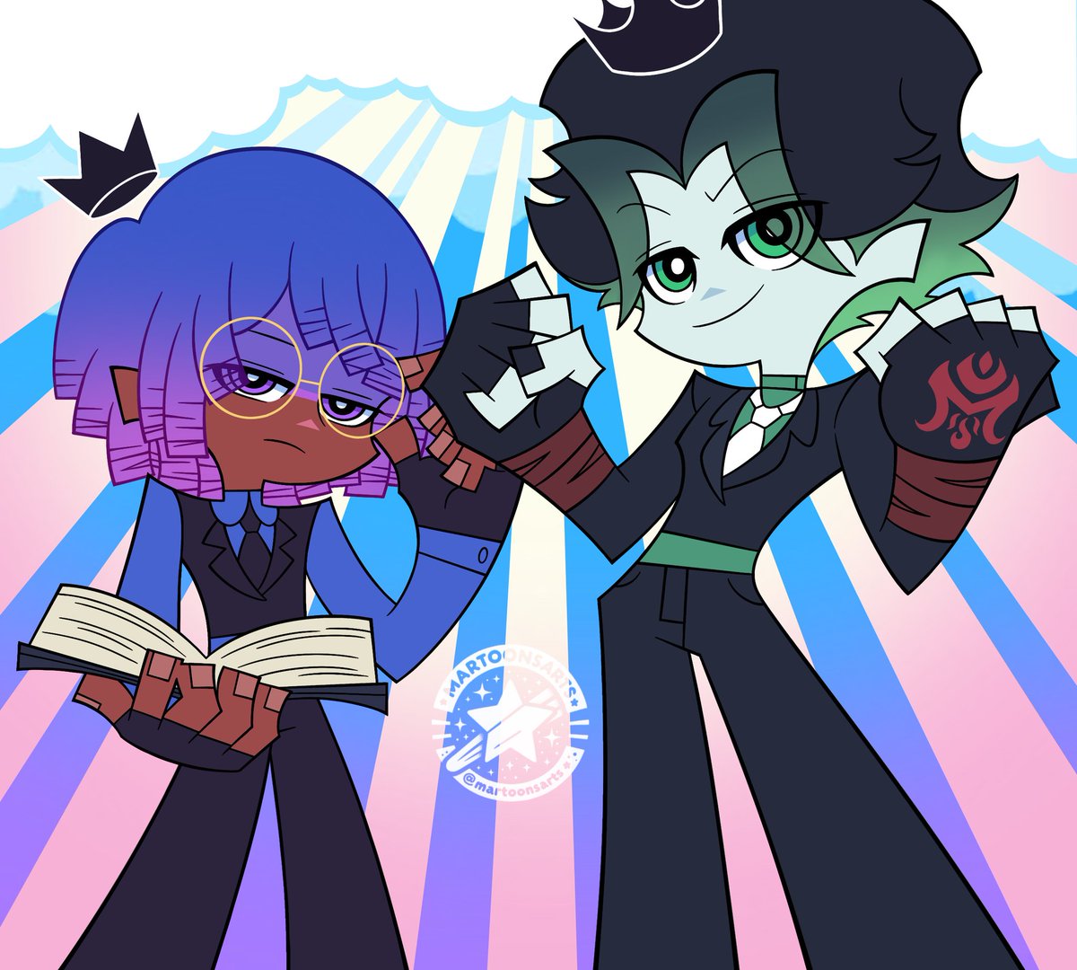 [C] P&amp;S: Bunny &amp; King are Back 🪽

Bunny and King make another starring appearance ✨ Thanks sm <a href="/x/">X</a>.ur_clumsy_nerd.x for me again! 😁

#NewPSG #newpantyandstocking #pantyandstocking #pantyandstockingfanart #oc #anime #digitalart #commissionart #TRIGGER