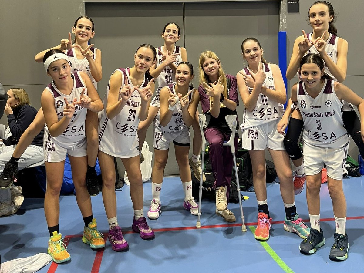 FemSantAdria's tweet photo. 🏆 𝙏𝙊𝙋 𝘽𝘼𝙎𝙆𝙀𝙏 𝙎𝘼𝘽𝘼𝘿𝙀𝙇𝙇 - 𝘾𝙀𝙎𝘼 #𝙈𝙞𝙣𝘼𝙁𝙎𝘼

🏀 Partits Fase de Grups

CESA #MinAFSA 6️⃣8️⃣ 🆚 CD MUTILBASKET 5️⃣4️⃣
CESA #MinAFSA 6️⃣5️⃣ 🆚 SANT GREGORI VALL DE LLÉMENA 2️⃣5️⃣

🤜 Finalitzem la Fase de Grups amb aquestes dues brillants victòries https://t.co/nm4zUXRUeI