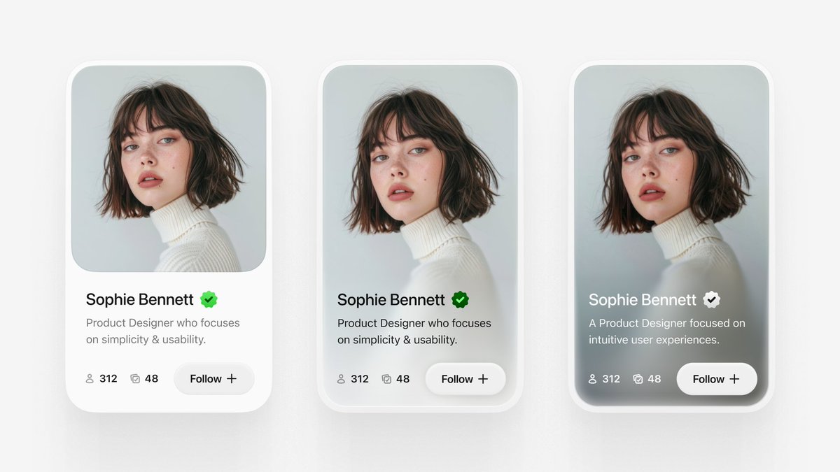 InfivioTech's tweet photo. A, B, or C?
Which profile card design is the winner? 👀🔥
Comment below!

#DesignPoll #UIDesign #InfivioTechSolutions https://t.co/jRaaIHA64Q