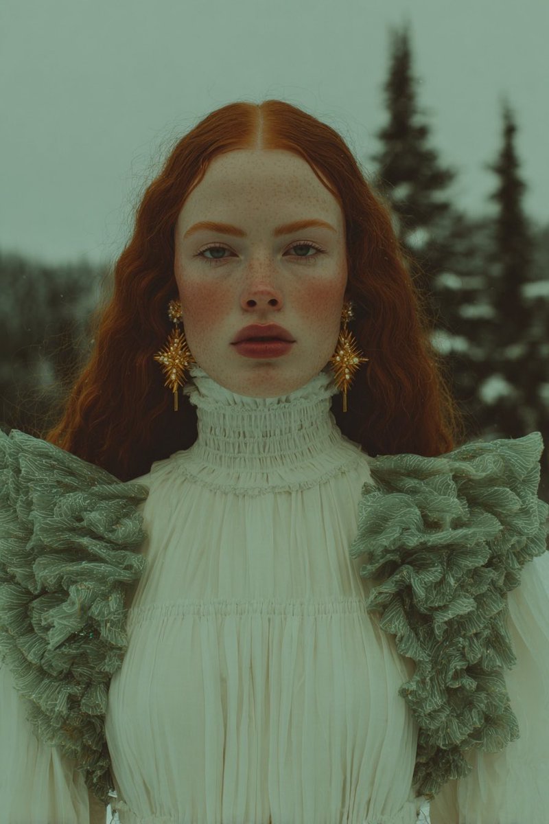 Winter editorial portrait