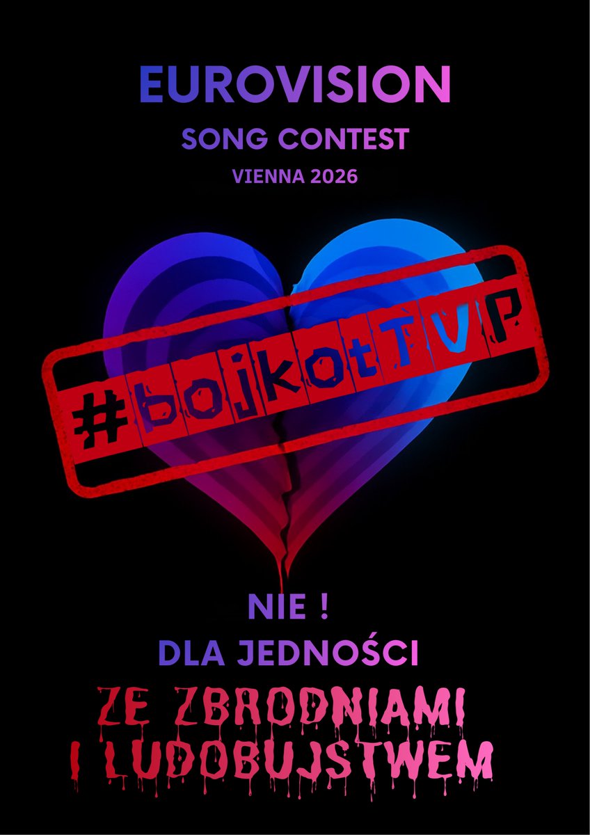 Polska powinna zbojkotować Eurowizję 2026 secure.avaaz.org/community_peti…