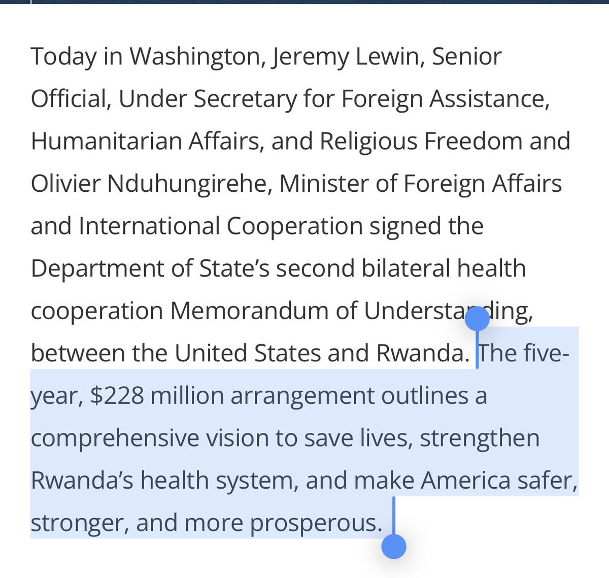 They’ve already signed the America first health agreement and instead of sharing the documents they holding X spaces? Just share the documents we have time to read for ourselves it’s very simple. Also Rwanda capped theirs at 5 years but Kenya in the spirit to outdo everyone
