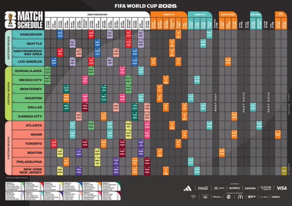 GS_ticket's tweet image. جدول مباريات #كأس_العالم_2026 كامل.

متوفر تذاكر كافة المباريات للحجز و الاستفسار التواصل واتساب : 

00966568105610