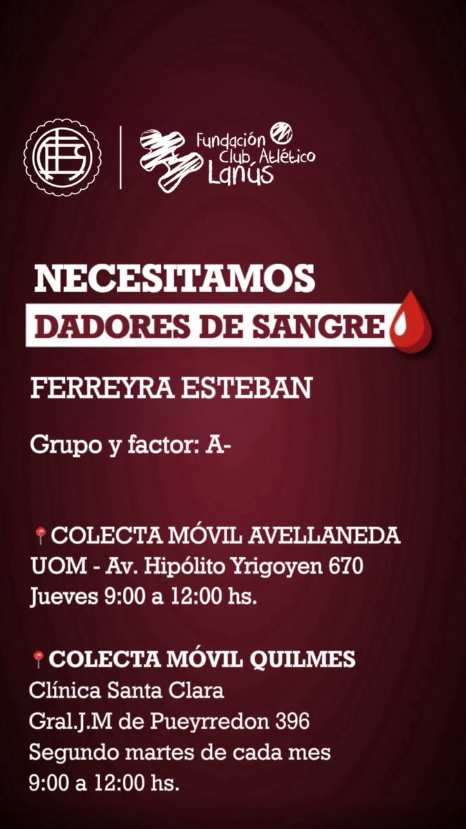 AYUDEMOS A FERREYRA ESTEBAN!