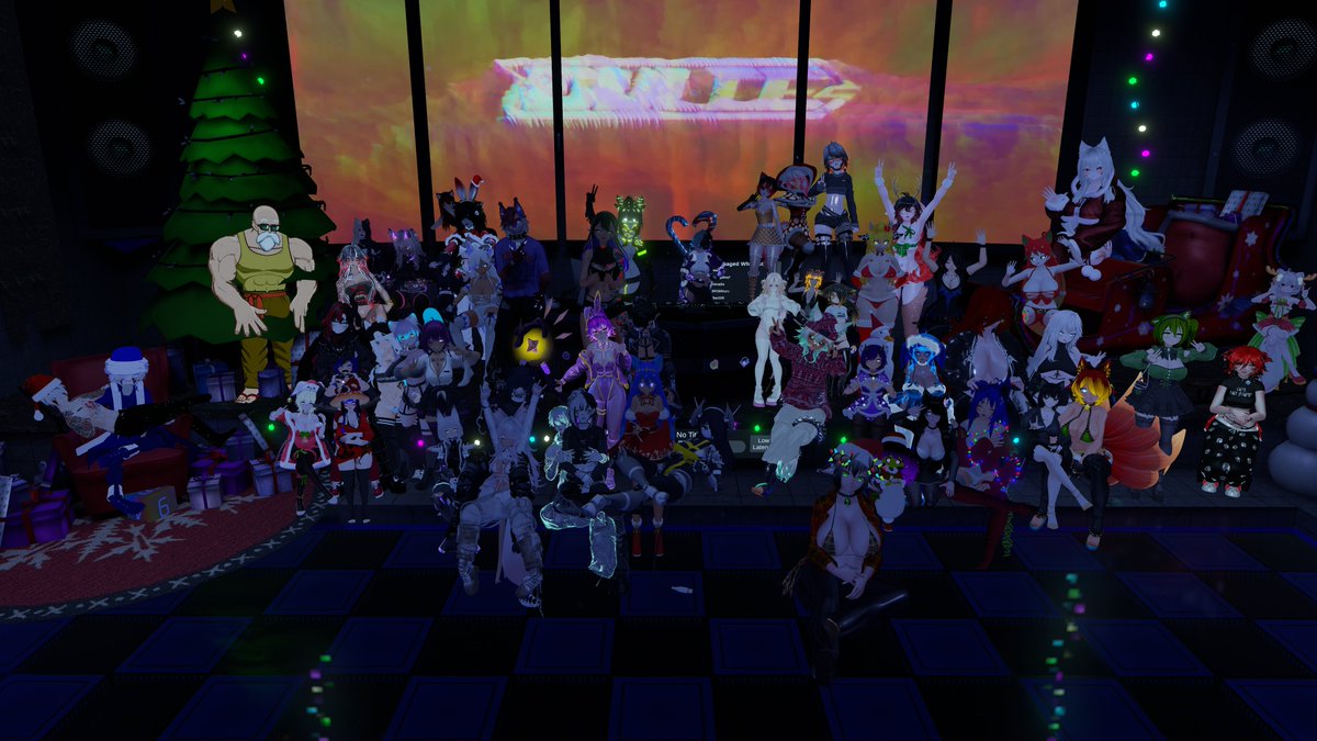 Nya nya! Yesterday last night I hangout with my hearing friends and some my friends for drinking party in the basement world. Of course, my friend hara24 is birthday and Derpyjessi took pic of group. And I look at Cute little ~pyon <a href="/SpearmintVR/">Spearmint</a>! and <a href="/Titan3281/">Titan328</a> into padoru meme!