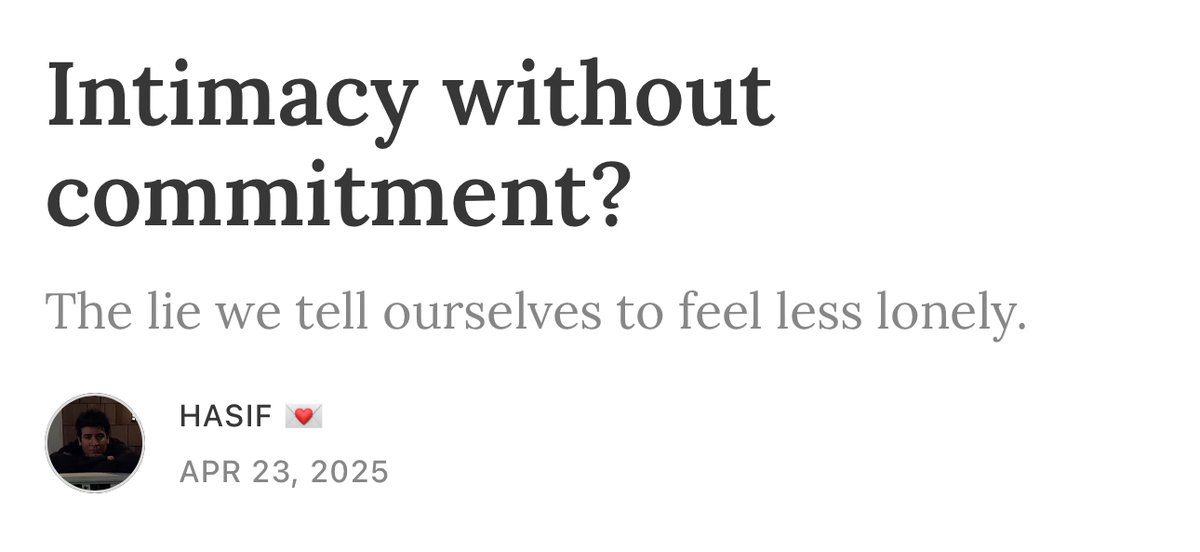 ii7_8's tweet image. أعجبني جدًا هذا المقال .. 

 " حميمية دون التزام؟

الكذبة التي نخبر بها أنفسنا كي لا نشعر بالوحدة. "

العلاقة الحميمة دون التزام هي أسوأ أنواع الخيانة العاطفية . قلتها. سئمت من التظاهر بأن هذا الهراء السطحي " نحن فقط نتبادل أطراف الحديث " ليس مؤذيًا. من اخترع هذا؟ من قرر أننا قد…