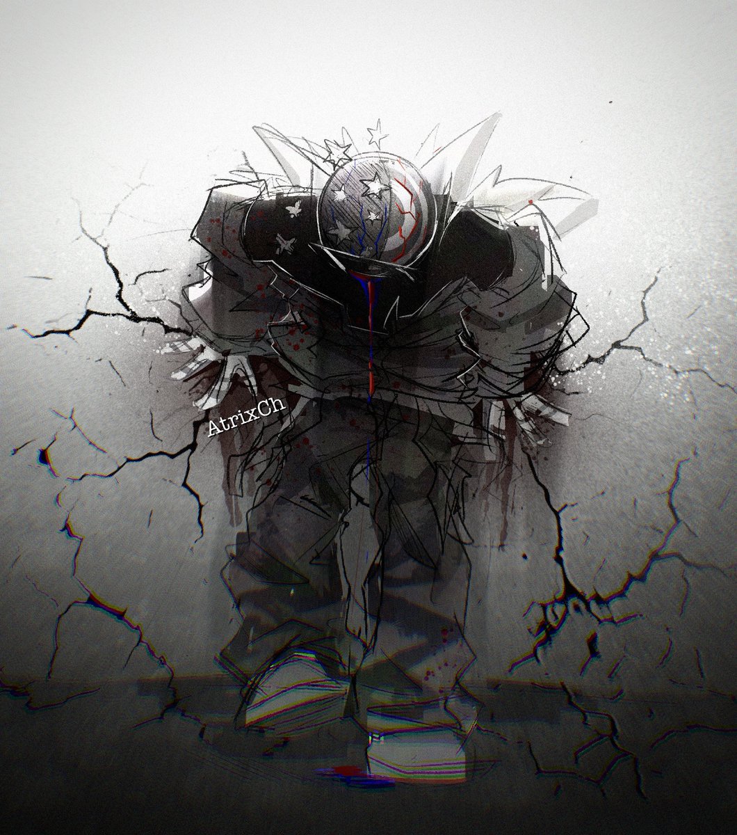 atrixch's tweet image. Divided, yet still standing 
#CountryHumans