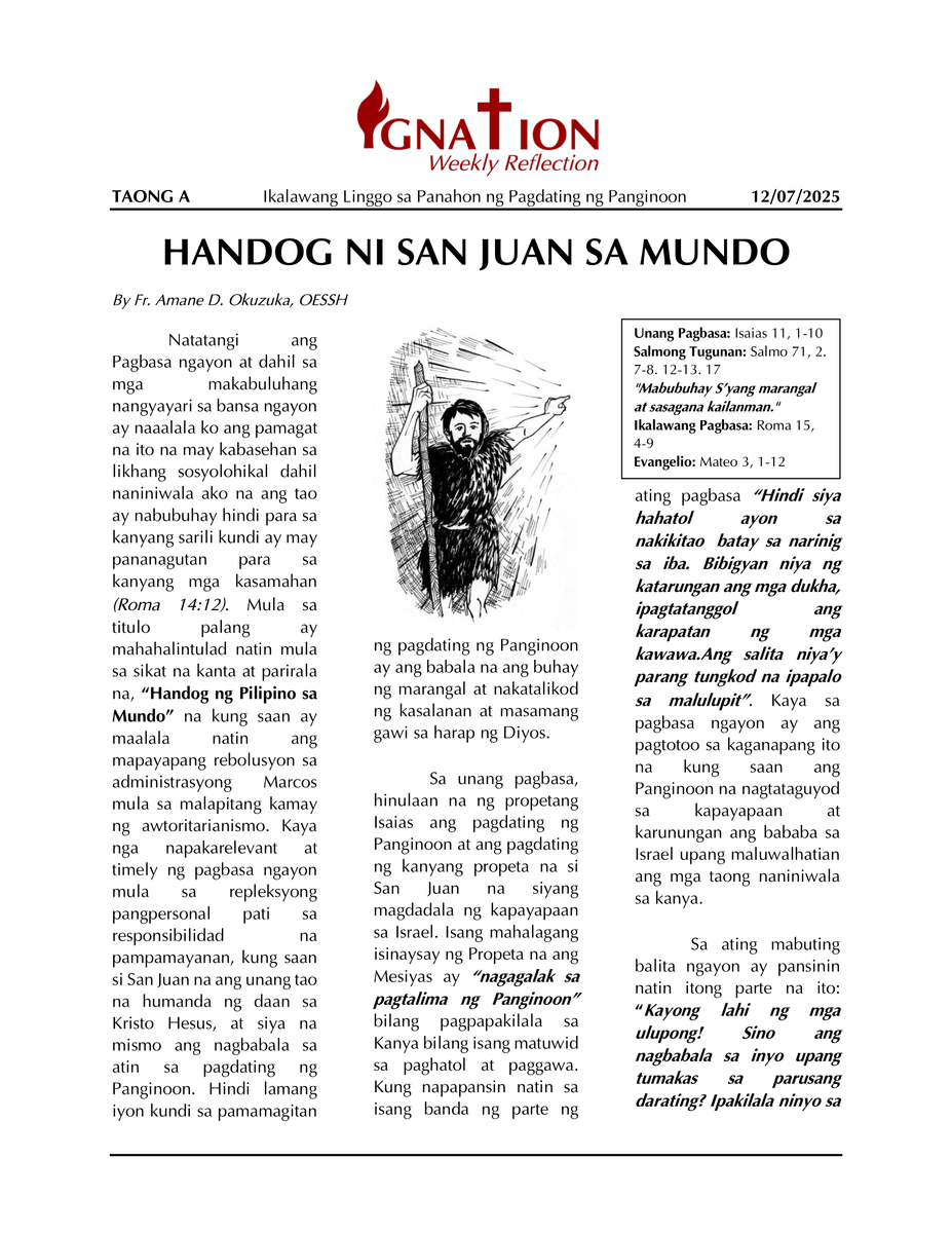 Rev. Fr Ignacio Xavier de Jesus tweet media