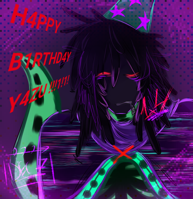 happy birthday to me !! >_< two arts made by me