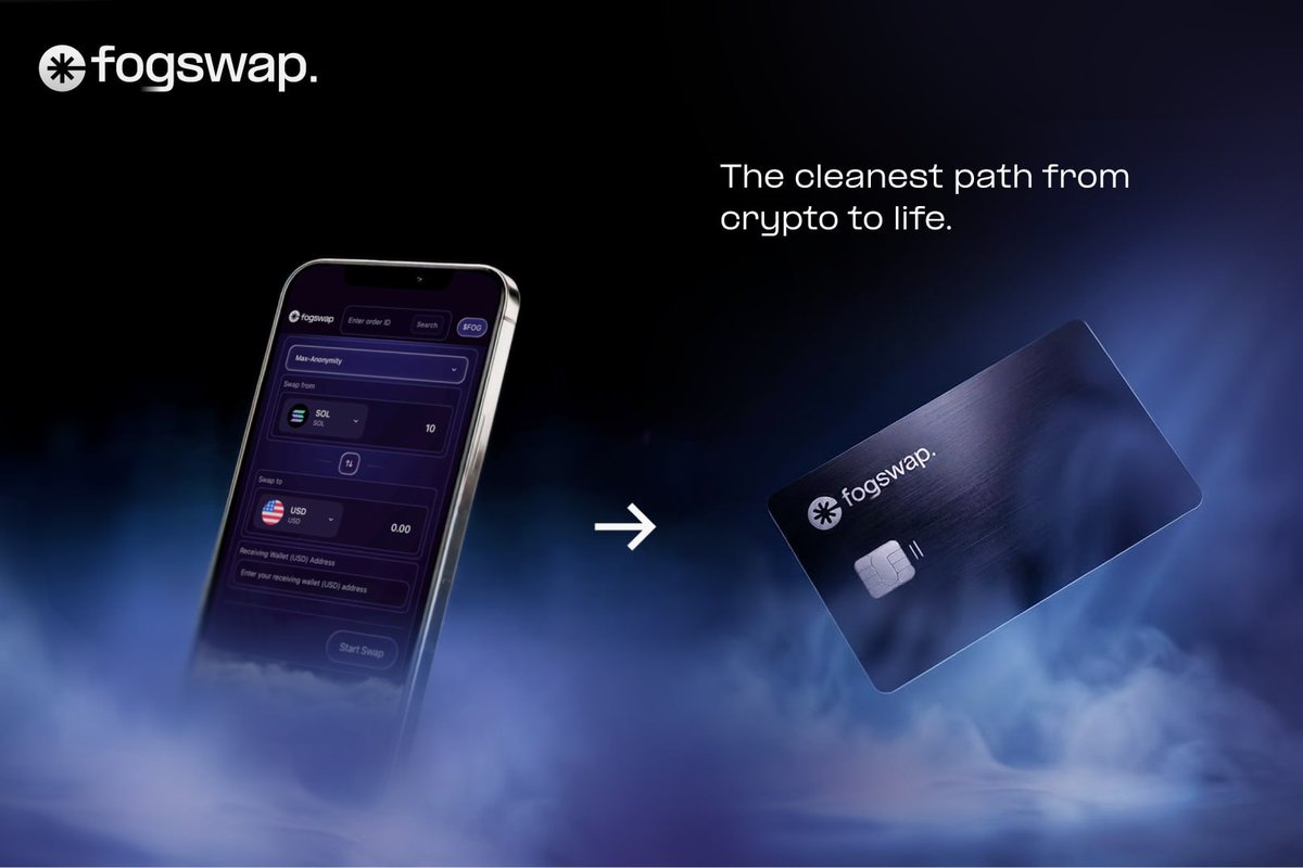 Swap across 115+ chains.

Private routing.

Spend instantly in the real world.

FogSwap + FogCard is the cleanest path from crypto → life.