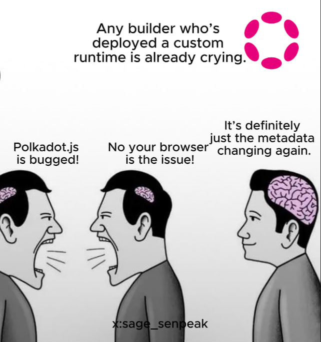 sage_senpeak's tweet image. One of the most annoying things when writing code is when a single misplaced letter, line, or symbol was somehow in the wrong place😭😭

or imagine is a package manager was updated and you were still on the old one