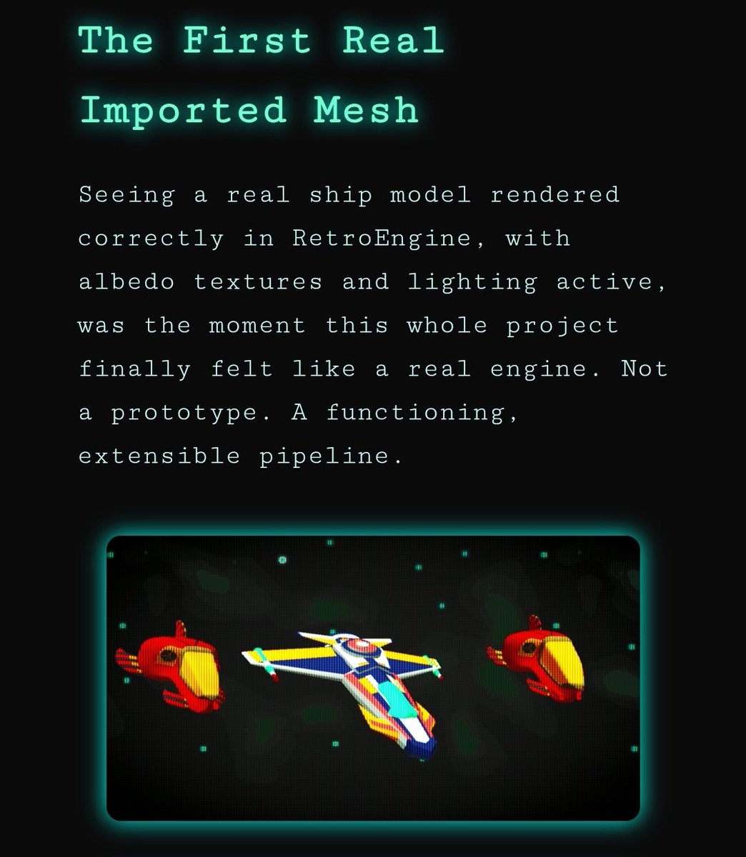 Follow along as I build my first game engine! Its been just over a month, Ive been putting dev logs of the progress on Retro Game Engine dot com. Check it out! 

#indiedev #gamedev