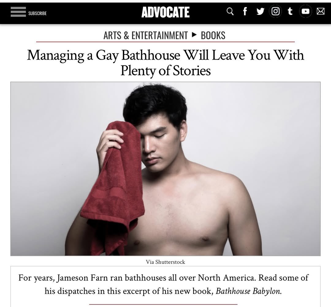 🔥Raw as f*ck!🔥

A behind-the-scenes diary of a gay sauna manager. 💥

🍆Bathhouse Babylon🍆 is available on Amazon and other online retailers.

🌈 rb.gy/mkpujv 

#book #bathhouse #gay #lgbtq #sauna #ebook #steambath #usa #canada #uk #europe #sex