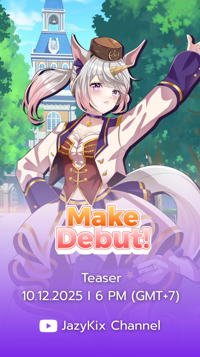 นี่! ม้าโพนี่พร้อมที่จะกระโดดใส่คุณแล้ว
ให้เดาว่าเป็นคาร์ไหน555😁
วันพุธนี้ทีเซอร์ออกค่ะ มาดูกันด้วยนะะ❤️😘

[Teaser] MAKE DEBUT! cover
10.12.2025 || 18:00 (GMT+7)

#vtuber #VtuberTH #วีทูปเบอร์ 
#cover #Umamusume #ウマ娘