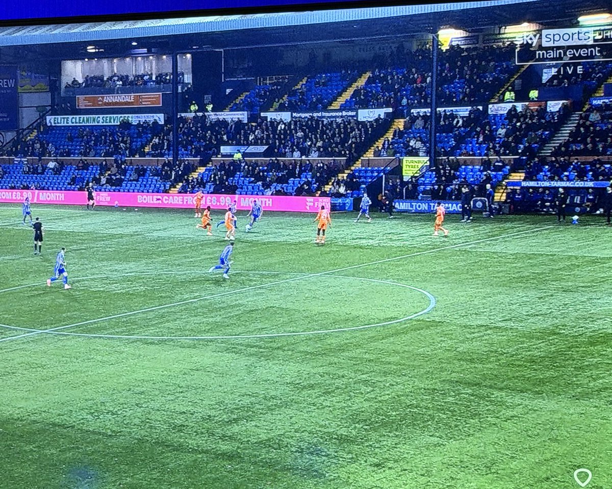 Yes. The linesman raised his flag for offside here when the Killie player was two yards inside his own half. That just happened…