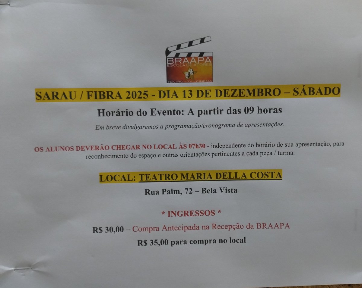 Falei em live hoje, mas vindo aqui também reforçar

❗❗❗VENHA ME VER!!!!!! ❗❗❗

Vou ter minha apresentação com a minha turma do teatro lá no Teatro Maria della Costa, quem for de SP e quiser me ver atuando tá mais que convidado ☺☺☺
