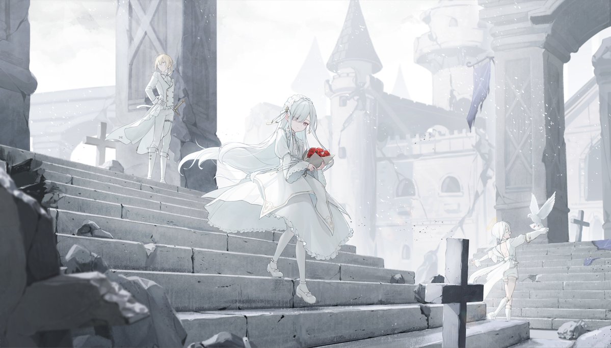 guribato's tweet image. #一次創作祭り冬の陣2025

滅んだ国を葬儀しながら歩き回る創作です。