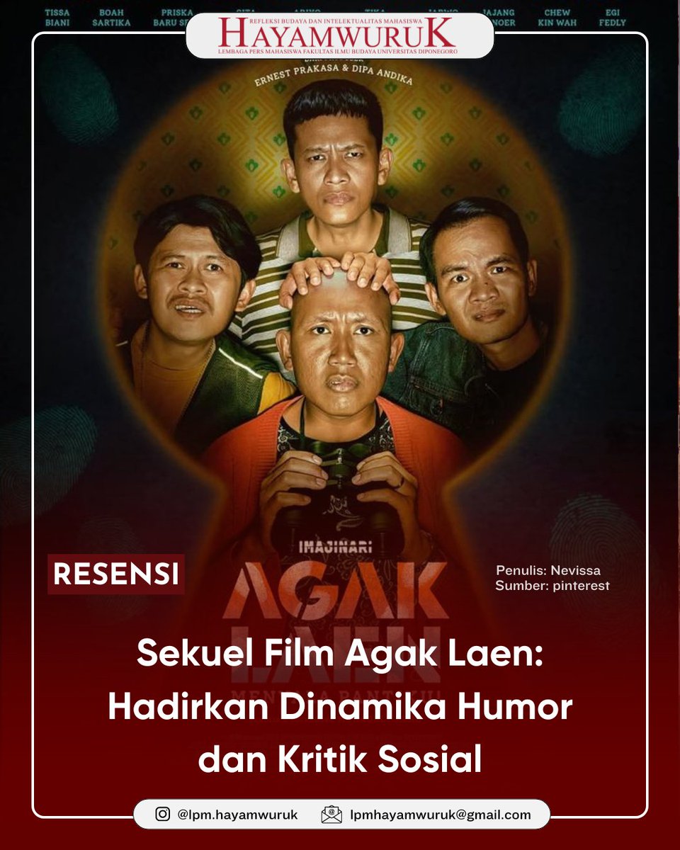 Sekuel Film Agak Laen: Hadirkan Dinamika Humor dan Kritik Sosial 

Selengkapnya: lpmhayamwuruk.org/2025/12/sekuel…

#Hayamwuruk2025 
#RefleksiBudayadanIntelektualitasMahasiswa