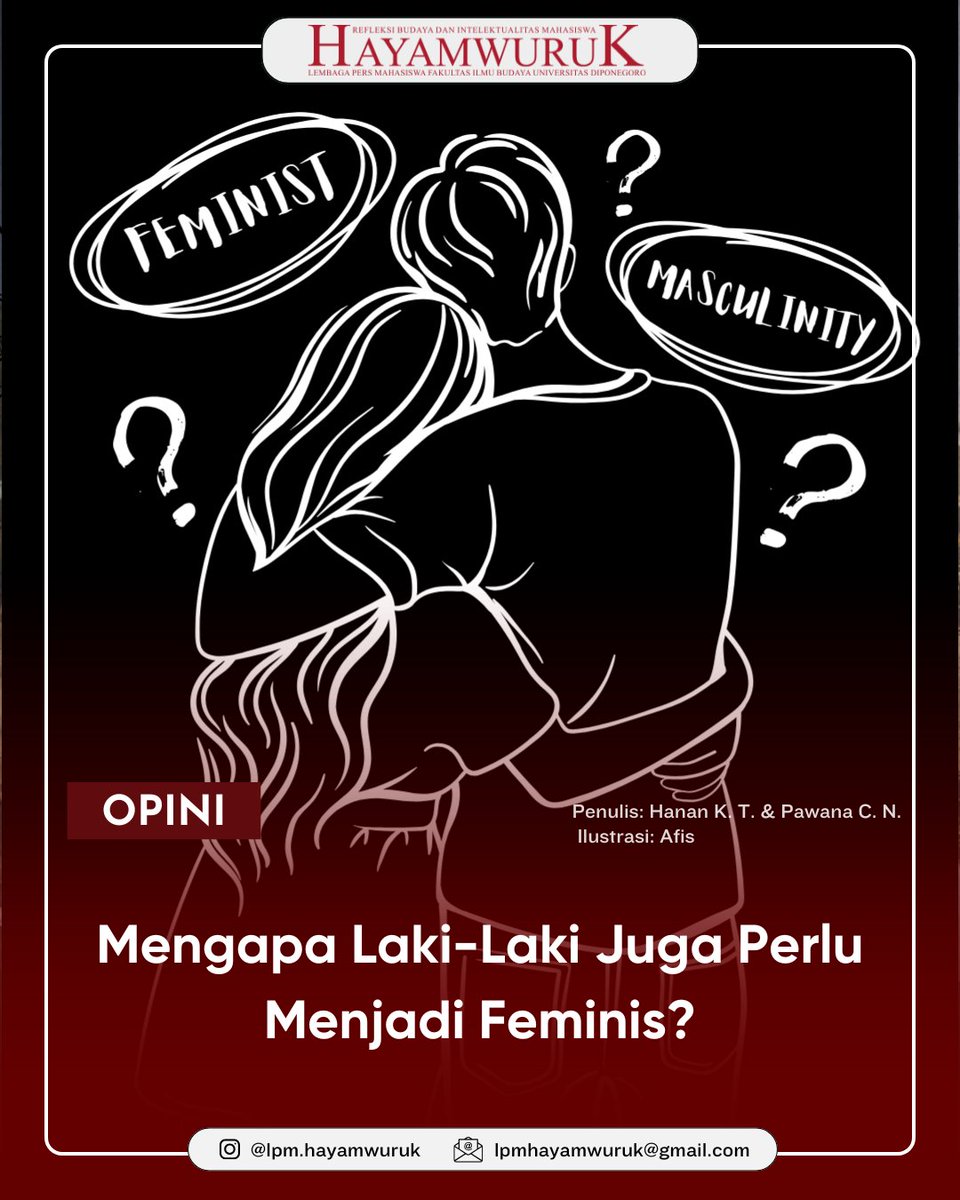 Mengapa Laki-Laki Juga Perlu Menjadi Feminis?

Selengkapnya: lpmhayamwuruk.org/2025/12/mengap…

#Hayamwuruk2025 
#RefleksiBudayadanIntelektualitasMahasiswa