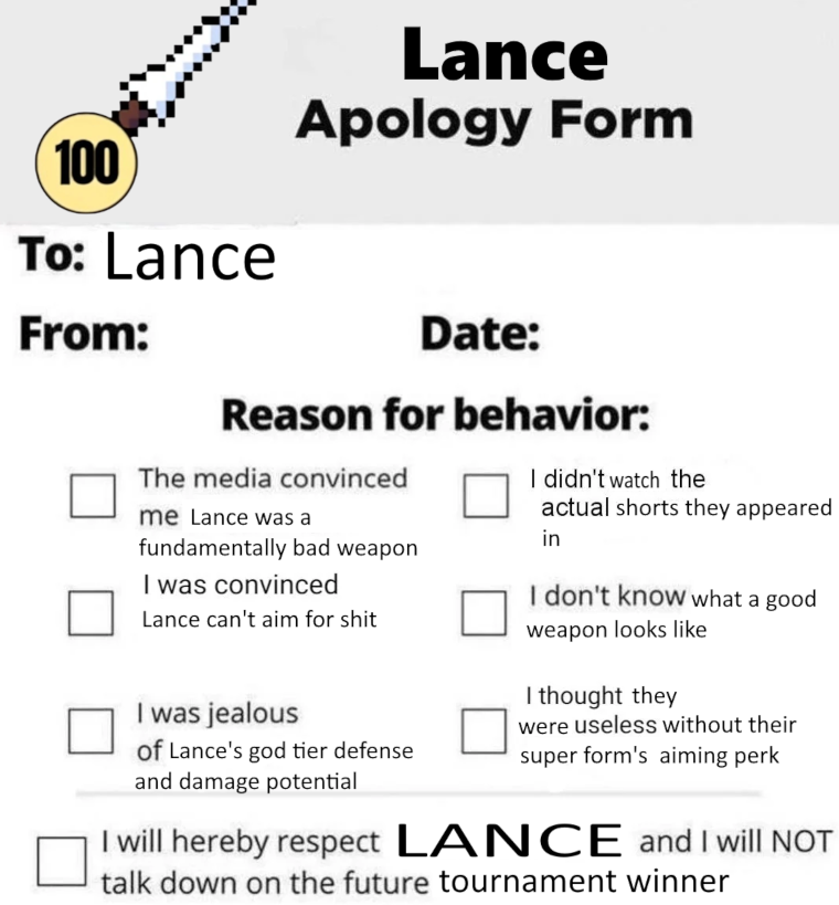 Get to it, yall. Lance is the new goat.