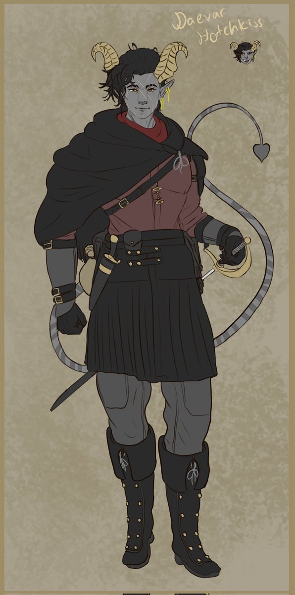 HanxilBlitzer's tweet photo. Drew my Rogue Tiefling character the other day. Really happy with how he turned out! #DnD #dungeonsanddragons #fantasy #artwork https://t.co/fmoeL1ijz6