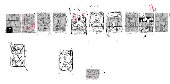 ラストのネーム追加、
白いところが追加&変更した部分
絵としてはよくても、漫画として必要ないところはカットしないとだめなんじゃよー 