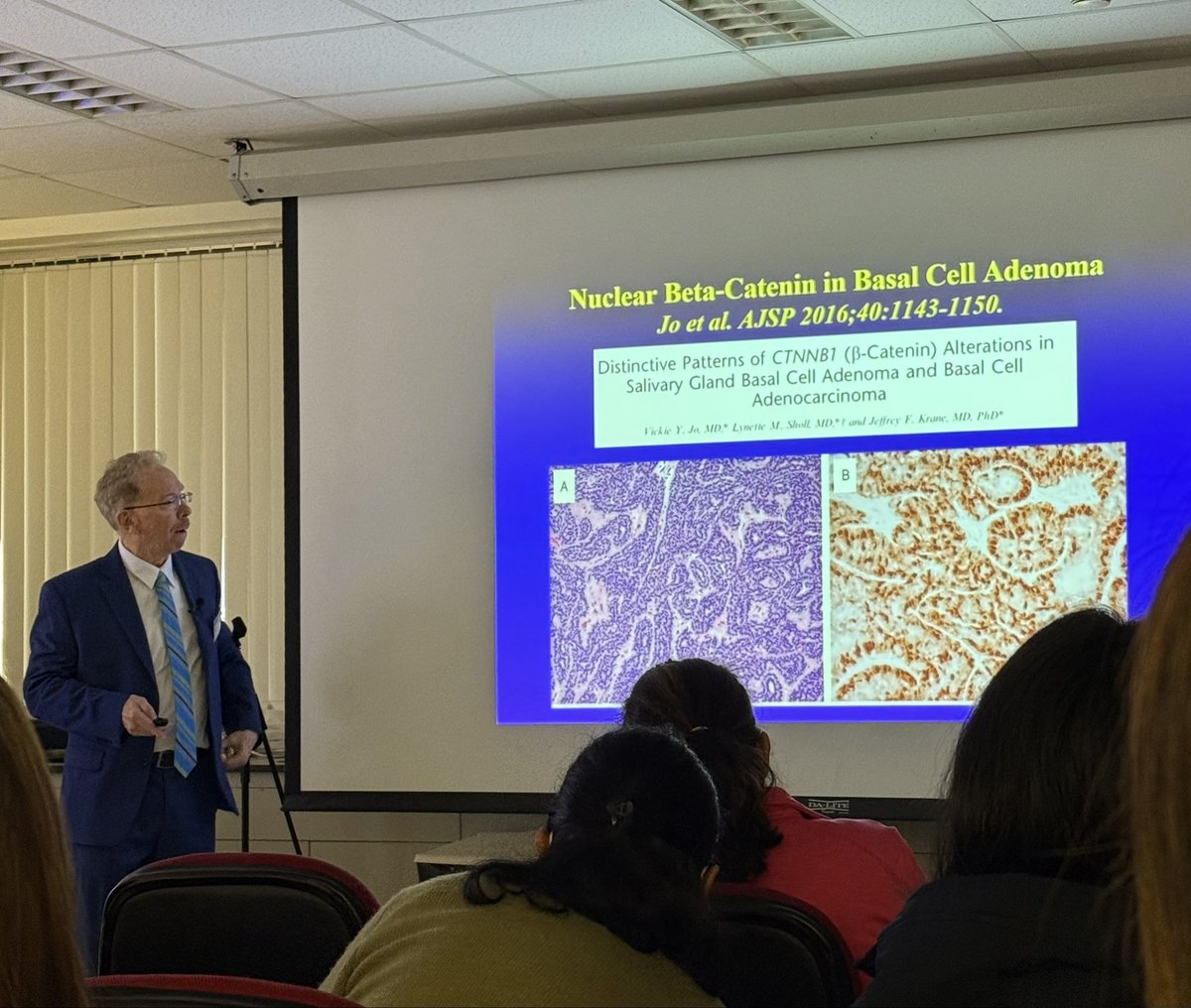 hkiap1986's tweet photo. Sunday lectures feel like Netflix binge. Thank you @bfaquin for making salivary gland tumors less dramatic and more thrilling! Drooling with knowledge on #salivarygland tumors. ๐คค๐#hkiap #cytology https://t.co/zIo8SLEGMM