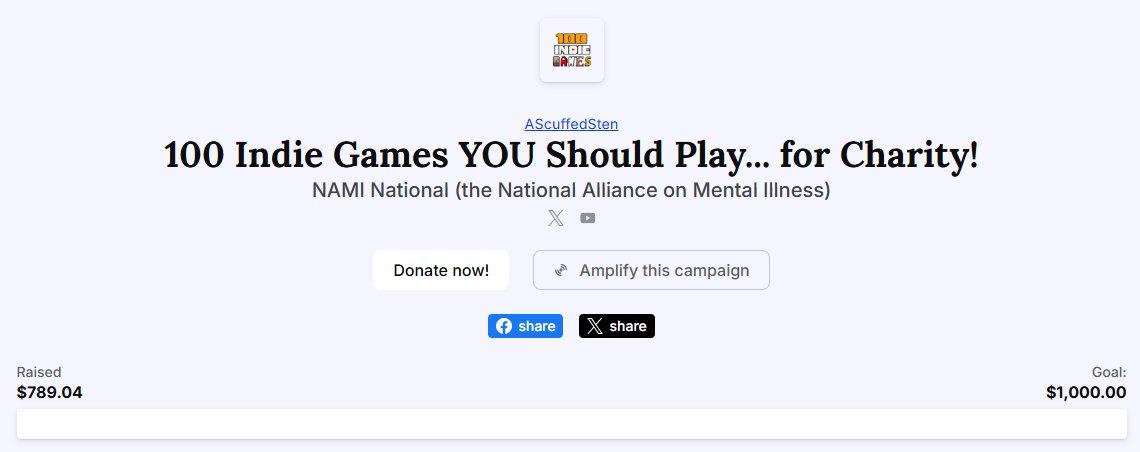 Reminder that the Week-Long Charity Livestream Marathon begins tomorrow!

We're over halfway to a 2nd day being added to the marathon so if you want to see MORE streams with MORE guests then let's keep this rolling!

Hope to see you there!