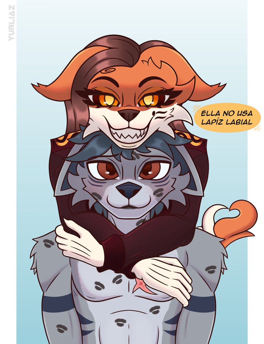 Qué tal unos besos de tercer grado, regalo de cumpleaños para mi mejor amigo y hermano <a href="/MoonArt05/">Dmoon Art</a> con Shyla 

#digitalart #furryart